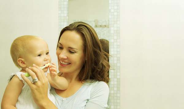 массаж зубной щеткой ребенку