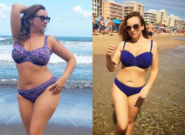 Фото до и после похудения с помощью Reduslim