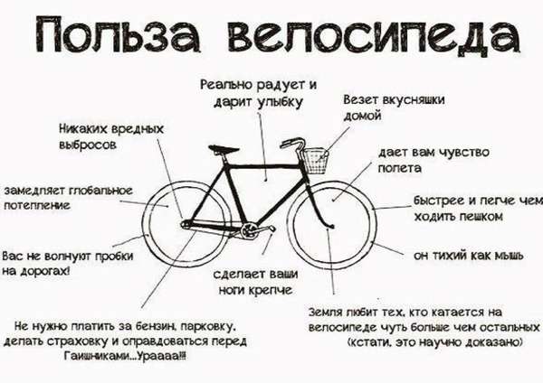 Достоинства катания на велосипеде